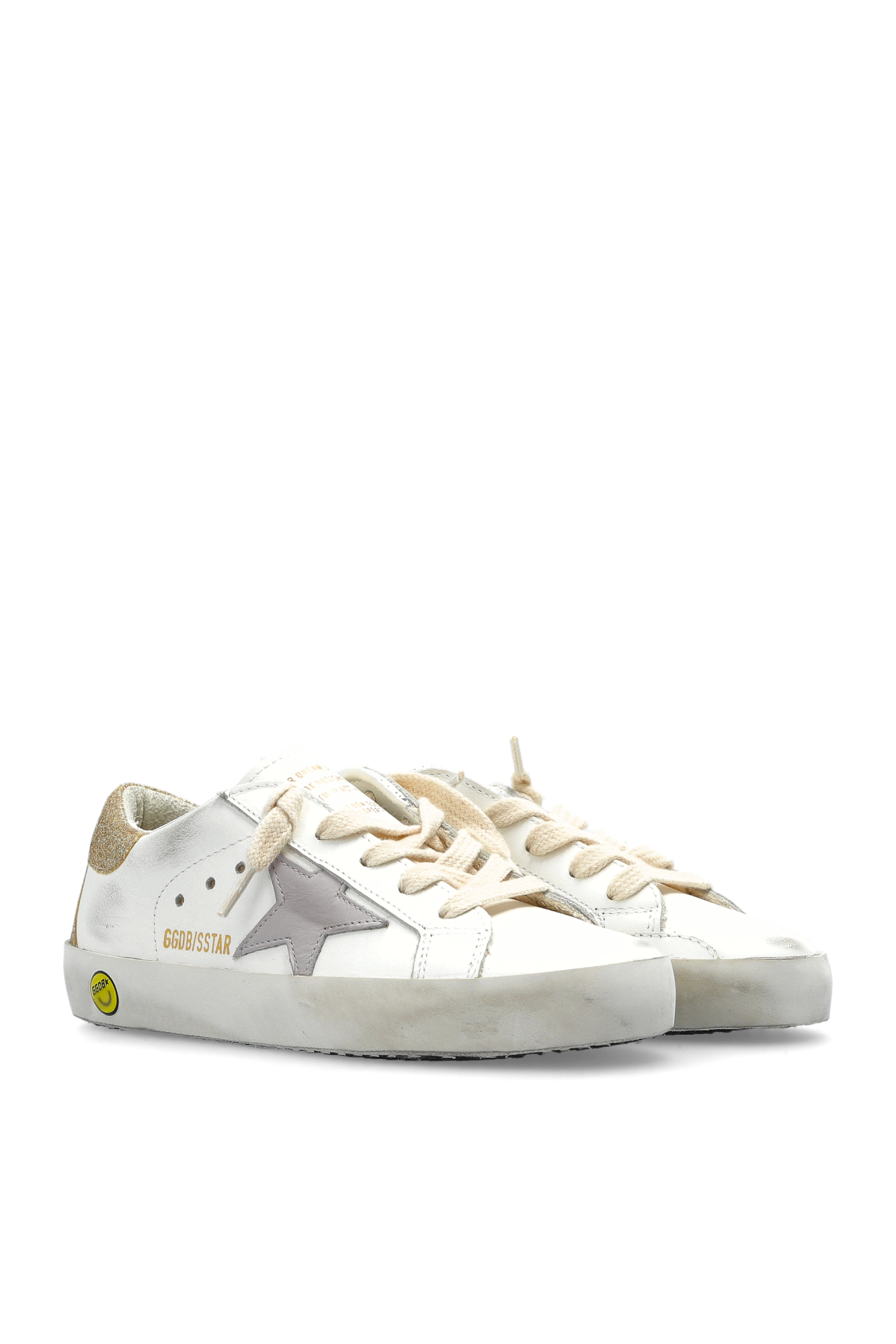 ★Golden ★Superstar Greytap Sneakers White★White Men's Super-Star with perforated star and ice-gray heel tab